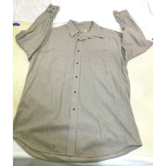 Bachrach Other - Bachrach Mens Beige Long Sleeve Button-Up Shirt L 16-16.5 100% Cotton